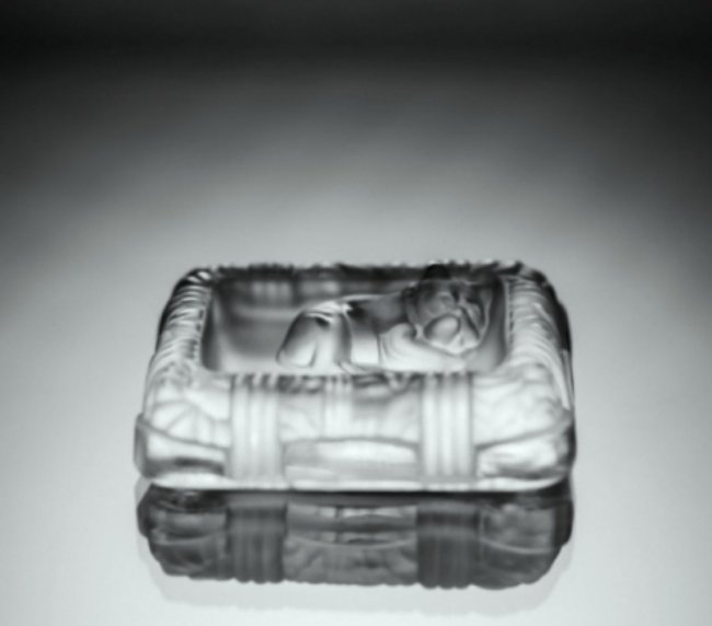 Art Deco 1930's Glass Trinket Jewelry Box (1 of 1)