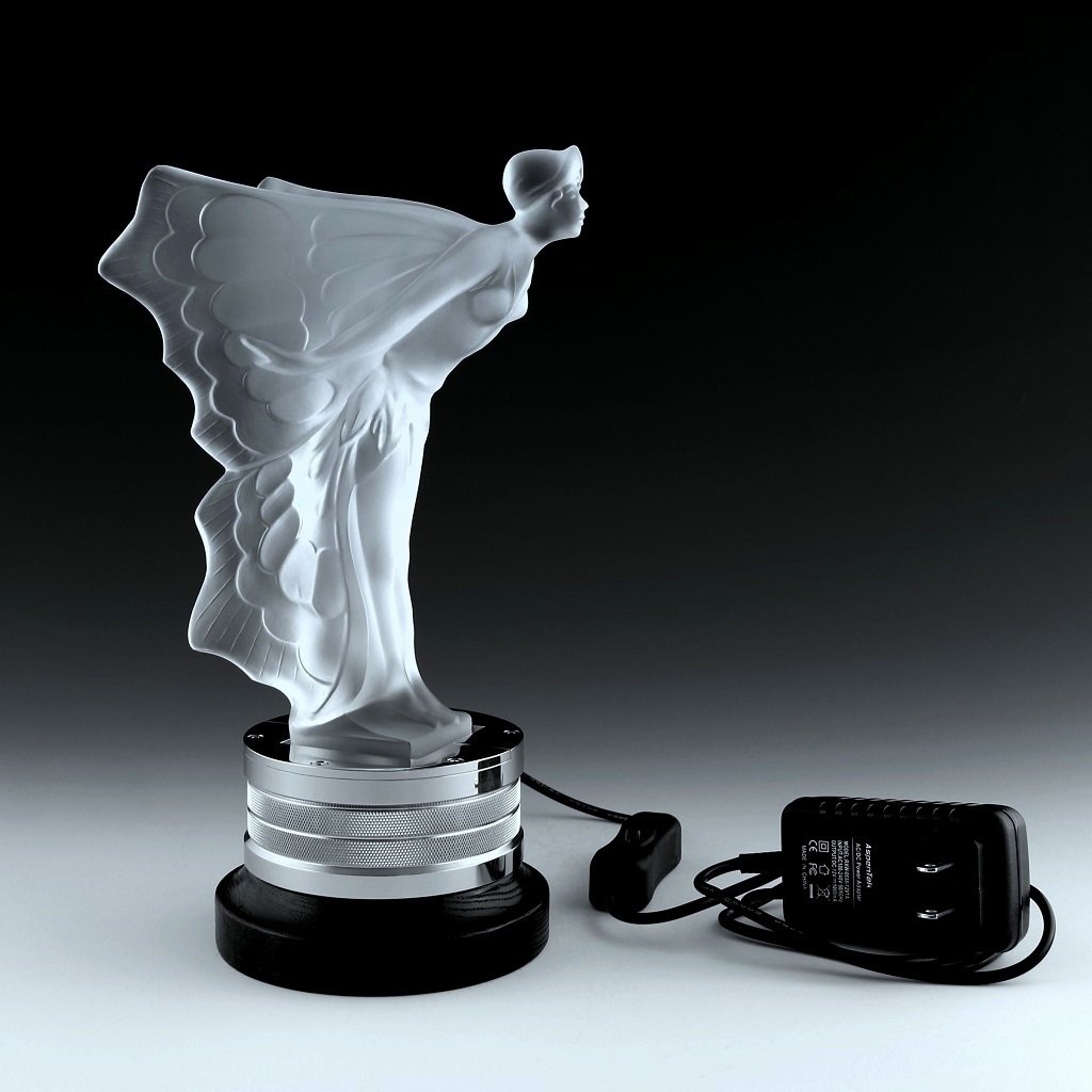 Automotive collector's item - illuminated Base + Rolls Royce Hood Ornament (1 of 5)