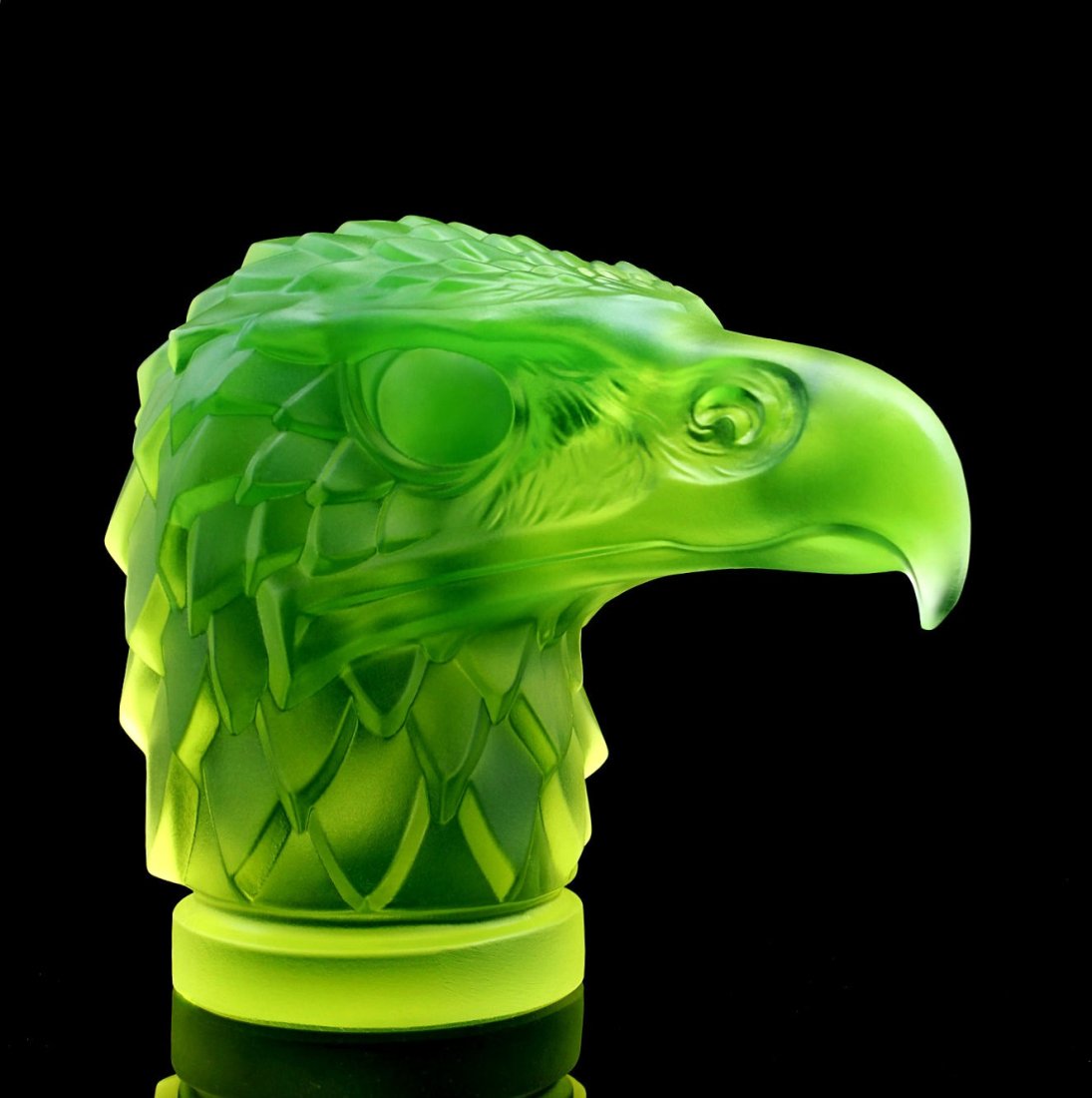 Art Deco Uranium Glass ' Eagle ' H.Hoffmann by Lalique (1 of 4)