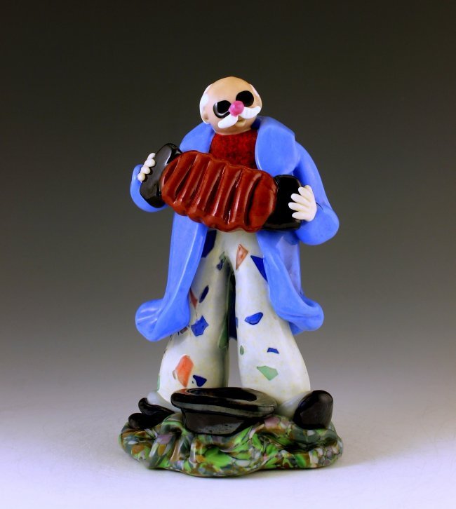 Figurine for Collectors Czech ZBS Art Glass: Art glass figurine. Height: 8 '' ( 20 cm ).