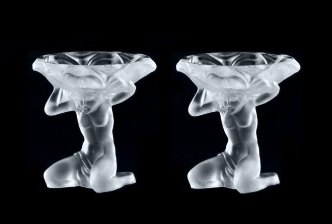 Art Deco Glass 2 Jewelry Bowls H.Hoffmann by Lalique (1 of 2)