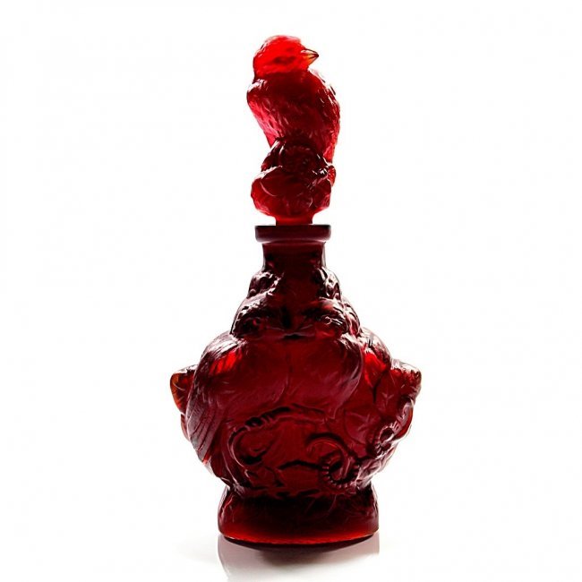 Art Deco Rare Ruby Perfume Bottle H.Hoffmann by Lalique (1 of 2)