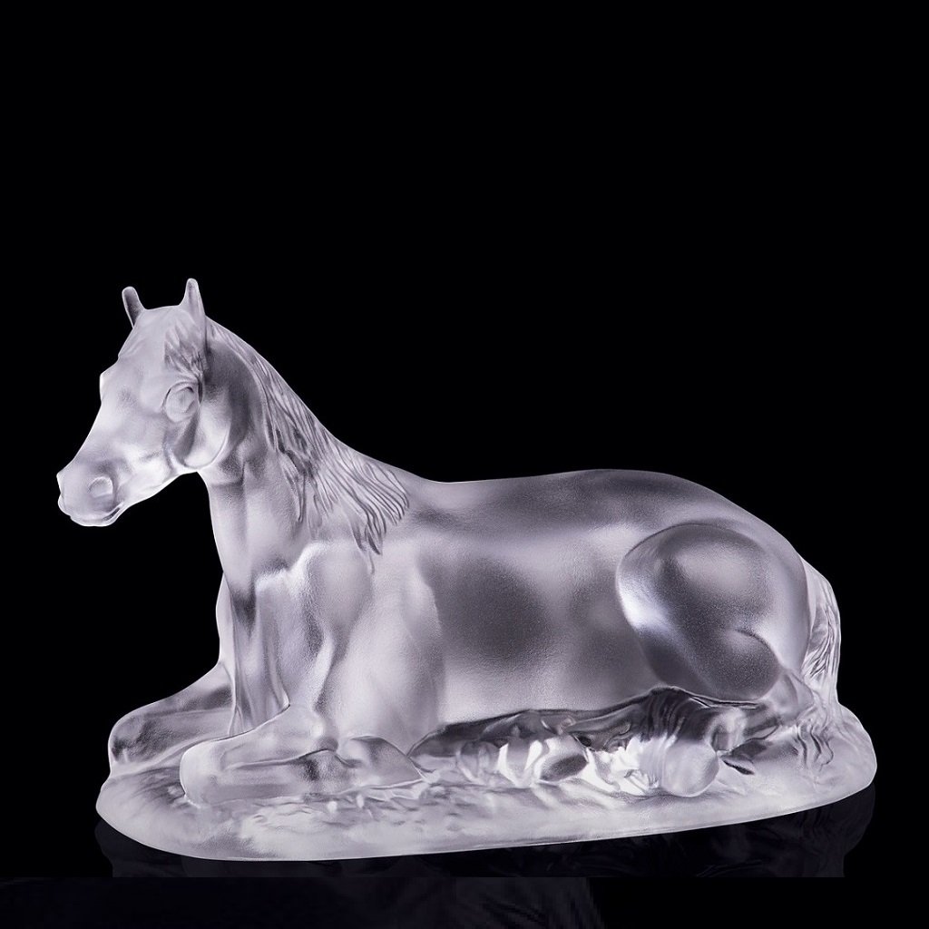 Art Deco 1930' H.Hoffmann by Lalique Frosted Clear Glass Figurine Horse: Top Qality Art Deco Frosted Clear Glass Figurine. This figurine was originally made by LALIQUE. This piece was made in Bohemia from the ORIGINAL Antique molds that was used back in 1930's. It is BREAT