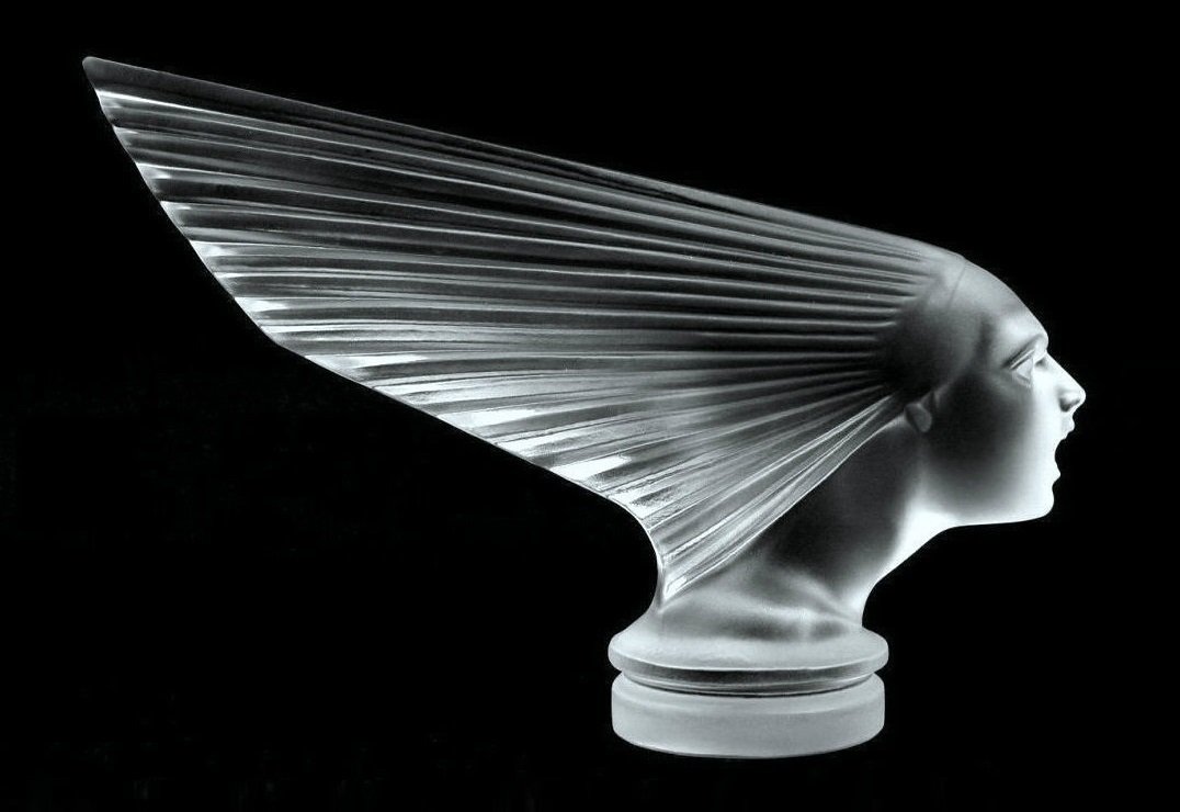 Art Deco 1930' Glass Car Mascot 'Spirit Of The Wind' H.Hoffmann by Lalique ( No reserve price ) (1 of 7)