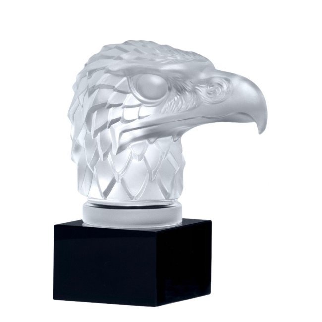 Art Deco Collectible Glass Car Mascot ' Head Eagle ' Sculpture 1930' H.Hoffmann by Lalique (1 of 6)