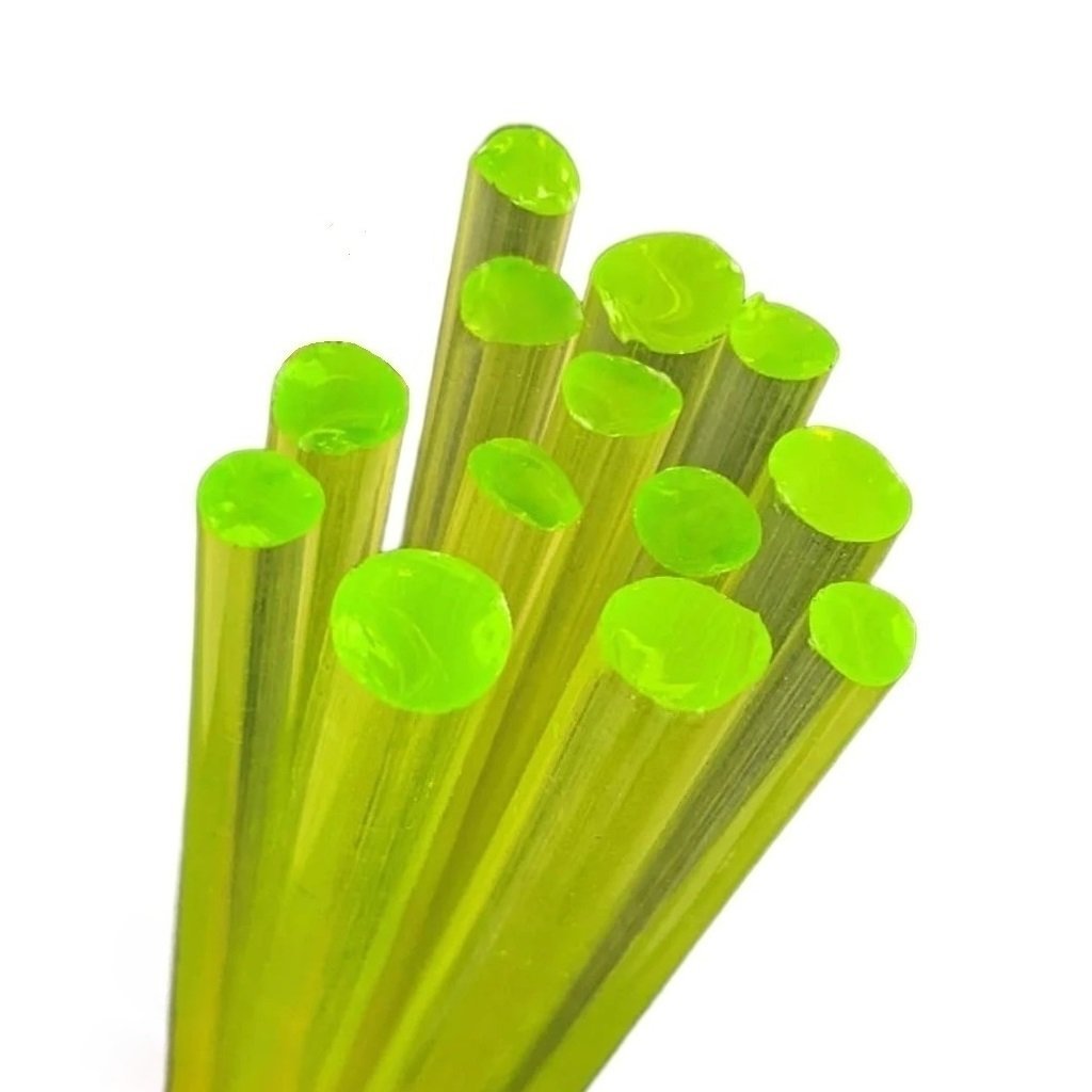 Czech Yellow Uranium Vaseline Glass Rods 30 pieces (1 of 4)