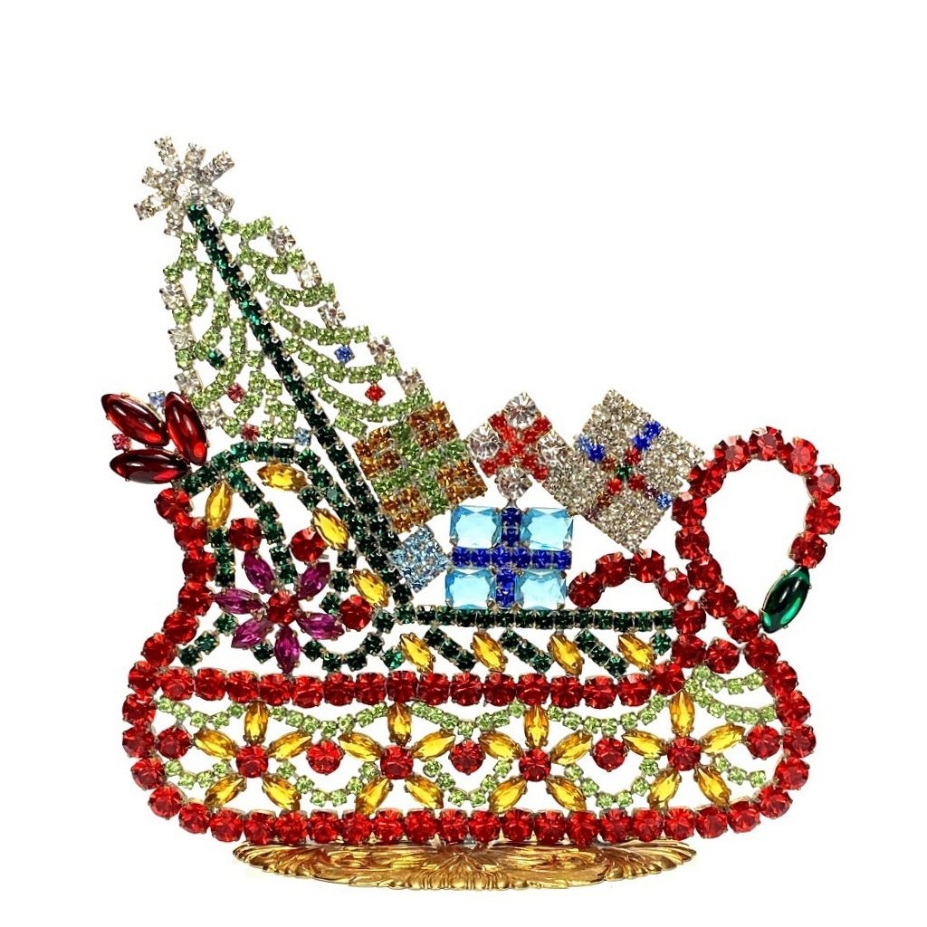 Vintage Ornament Winter Sleigh With Christmas Gifts (1 of 2)