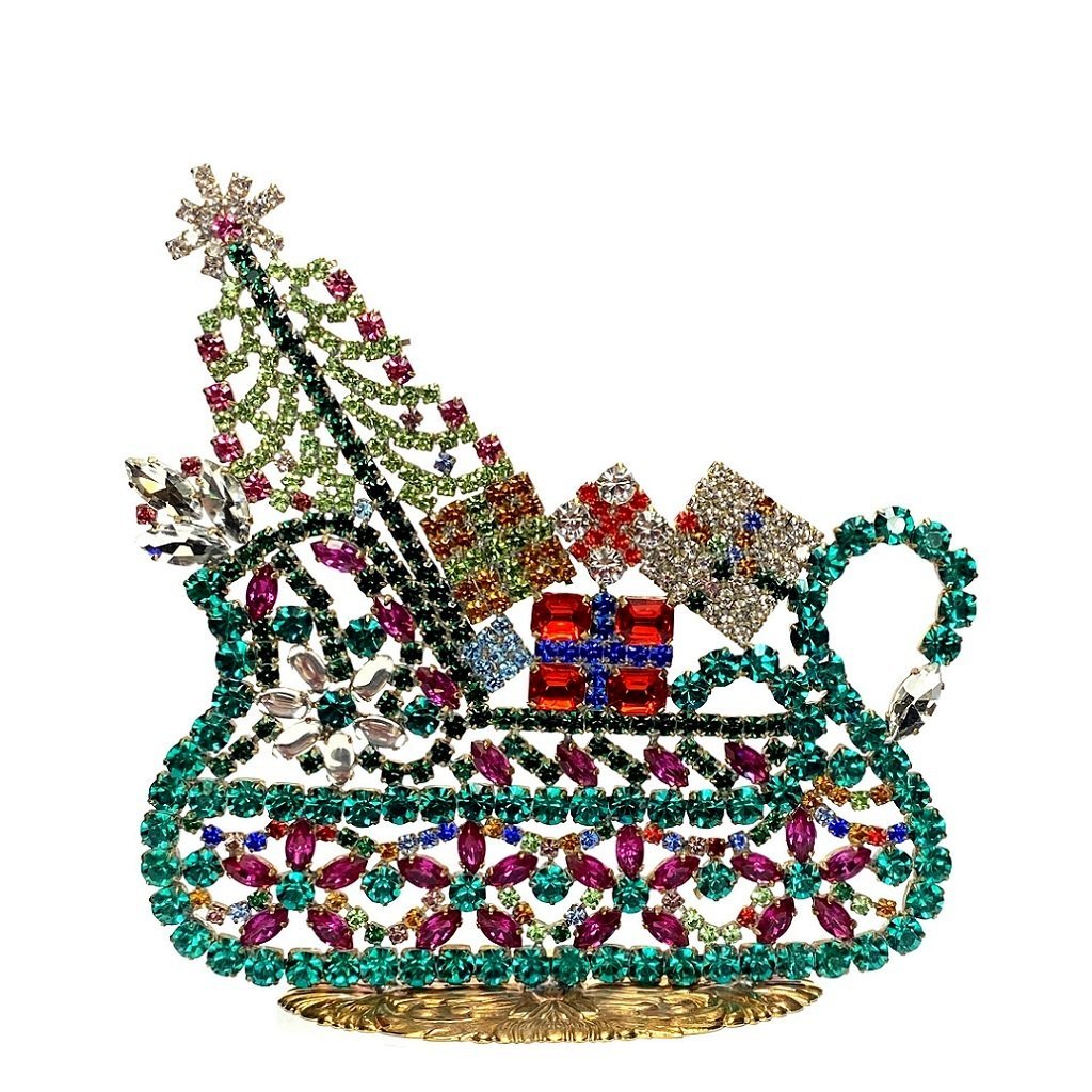 Vintage Ornament Winter Sleigh With Christmas Gifts (1 of 2)