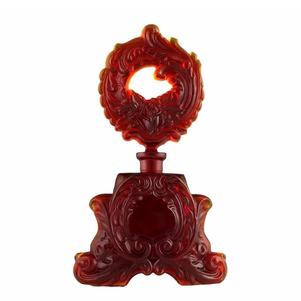 Art Deco Bohemian Red Collectible Perfume Bottle 1930 H.Hoffmann (1 of 4)