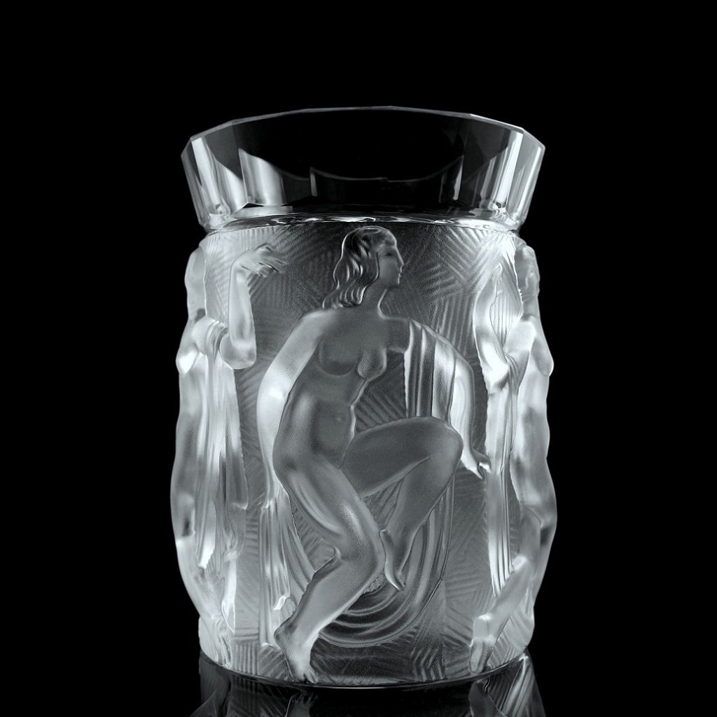 Glamorous French Art Deco Ladies Glass Vase 1930' H.Hoffmann (1 of 2)
