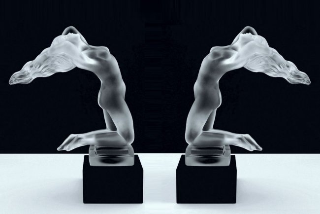 Bookends France Art Deco Collectible Glass 1930' H.Hoffmann (1 of 2)