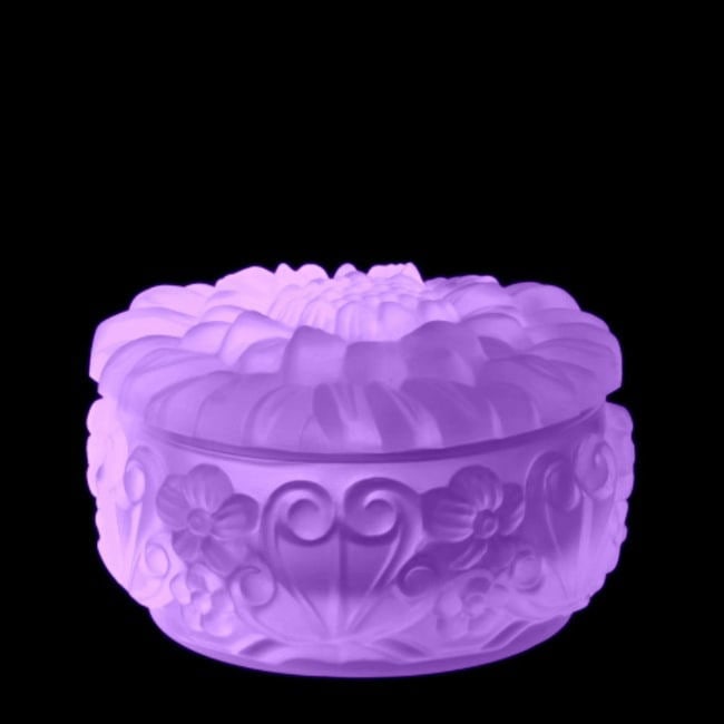 French Art Deco Alexandrite Collectible Glass Jewelry Box 1930' H.Hoffmann (1 of 1)