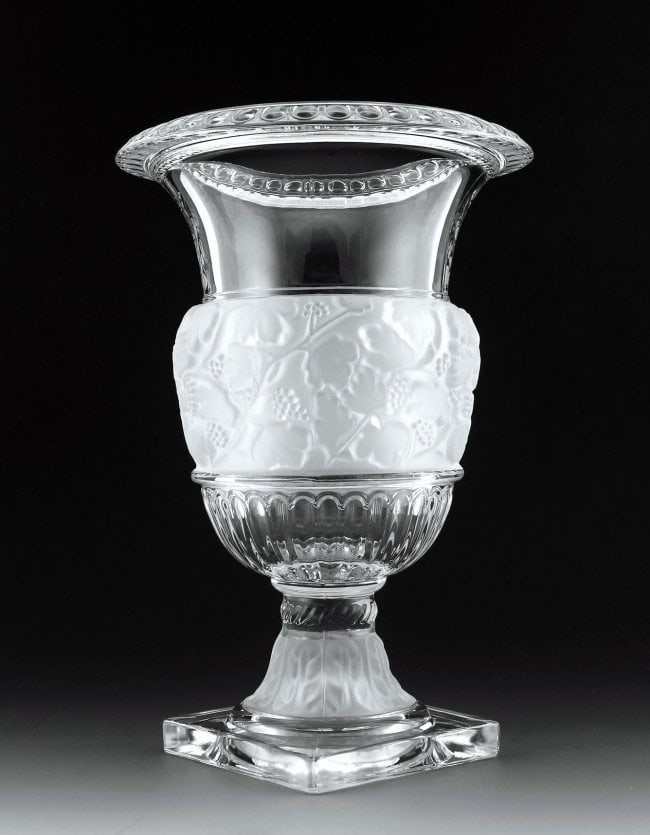 French Art Deco ' Versailles ' XLarge Collectible Glass Vase H.Hoffmann (1 of 4)