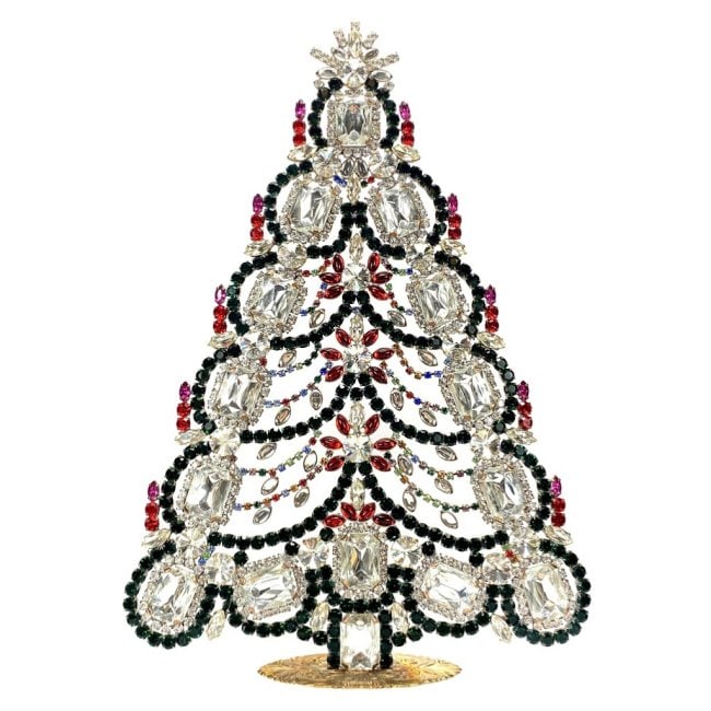 Vintage Rhinestones Standing Decorative Ornament Extra Large Christmas Tree (1 of 2)