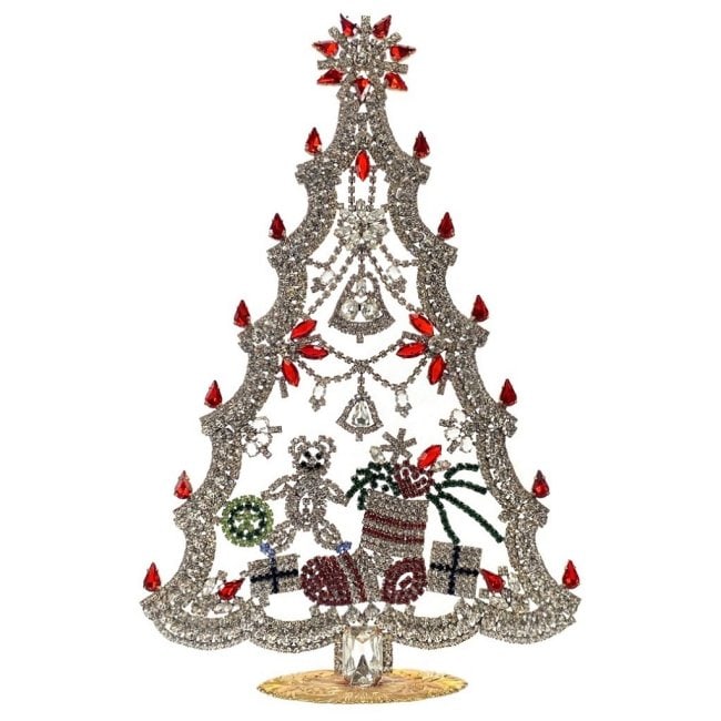 Vintage Rhinestones Standing Decorative Ornament Extra Large Christmas Tree (1 of 2)