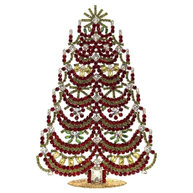 Vintage Rhinestones Standing Decorative Ornament Extra Large Christmas Tree (1 of 2)