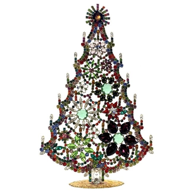 Vintage Rhinestones Standing Decorative Ornament Extra Large Christmas Tree (1 of 2)