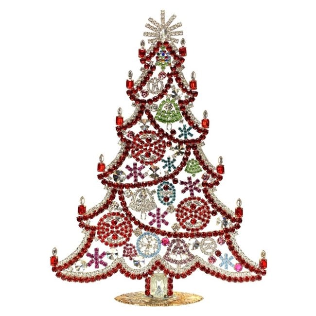 Vintage Rhinestones Standing Decorative Ornament Extra Large Christmas Tree (1 of 2)