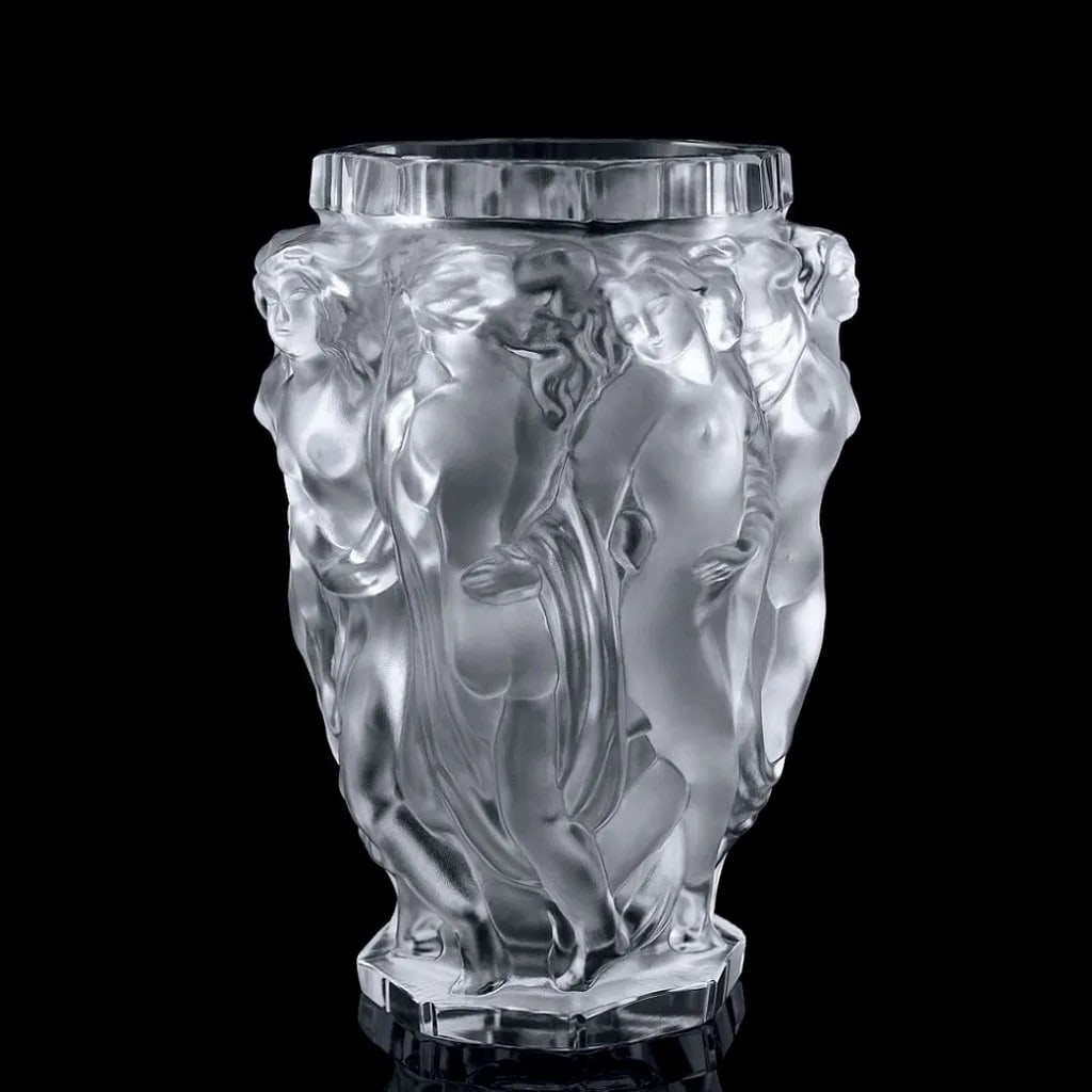 Glamorous Art Deco Glass Bacchantes Decorative Vase 1930' H.Hoffmann by Lalique (1 of 2)