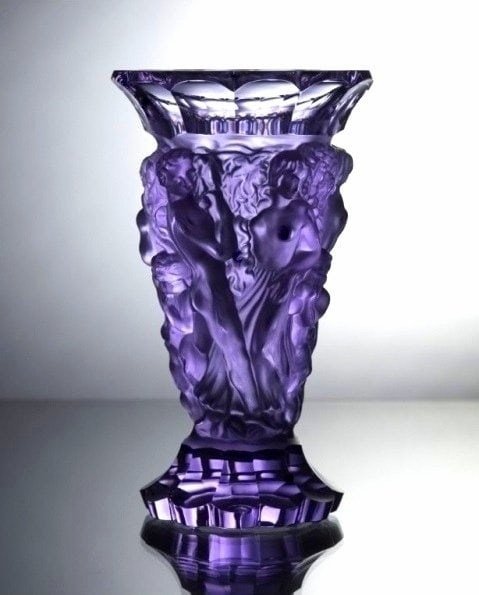 Art Deco Alexandrite Glass Large Vase 1930' H.Hoffmann (1 of 2)