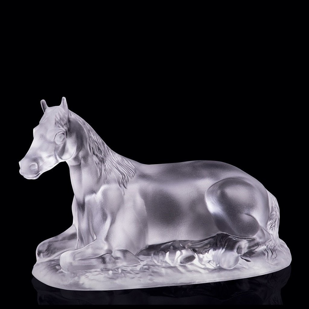Art Deco 1930' H.Hoffmann Frosted Clear Glass Horse: Top Qality Collectible Art Deco Frosted Clear Glass Figurine. This piece was made in Bohemia from the ORIGINAL Antique molds that was used back in 1930's. It is BREATHTAKING high quality satin finish