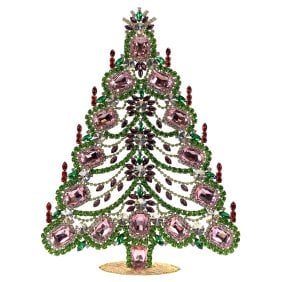 Vintage Rhinestones Standing Decorative Ornament Extra Large Christmas Tree (1 of 2)