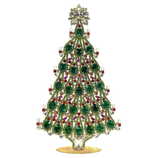 Vintage Rhinestones Standing Decorative Ornament Extra Large Christmas Tree (1 of 2)