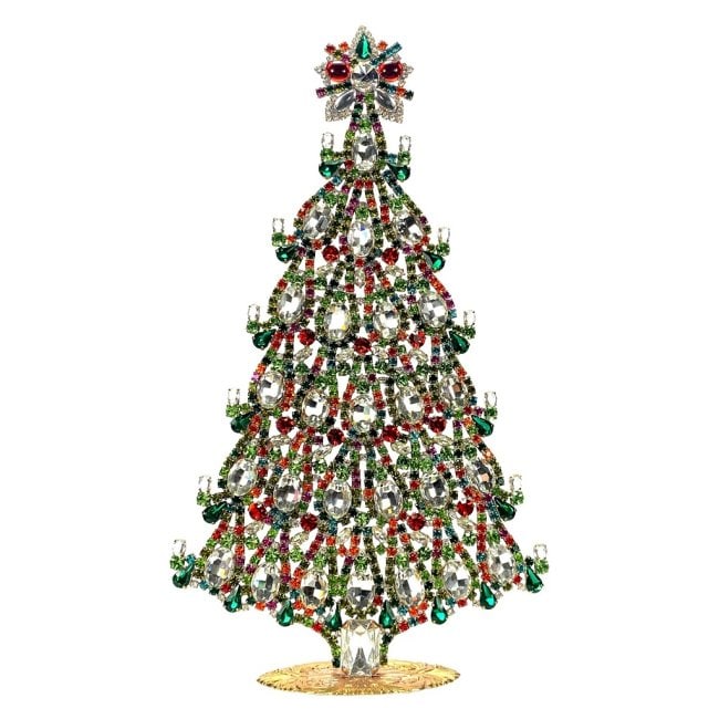Vintage Rhinestones Standing Decorative Ornament Extra Large Christmas Tree (1 of 2)