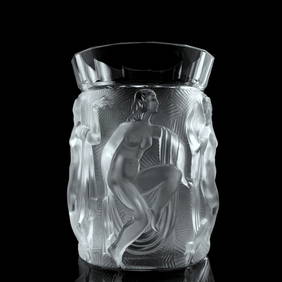 Glamorous Art Deco Satin Glass Vase 1930' H.Hoffmann (1 of 2)