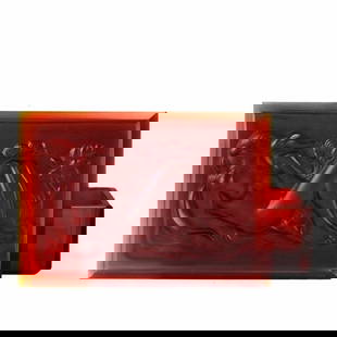 Art Deco 1930' Ruby Red Glass Collectible Bowl Jewelry Box H.Hoffmann: This piece is a great addition to collection or a great gift. Top Quality Ruby Glass Collectible Box - excellent colour and detail. This piece was made in Bohemia from ORIGINAL antique vintage molds t