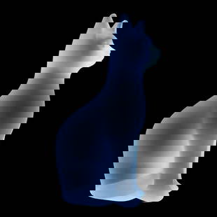 Art Deco Glass Large Statuette ' Cat ' Collectible Sculpture 1930' H.Hoffmann: Top Quality Clear Frosted Glass. Collectible Statuette. This new piece was made in Bohemia from ORIGINAL antique molds that were used during the 1930's - 1939's. It is BREATHTAKING high quality satin