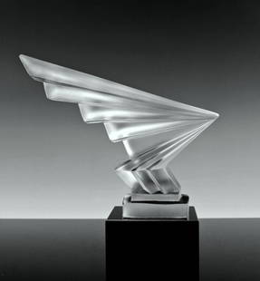 Art Deco Glass Sculpture ' Flash ' Hood Ornament 1930' H.Hoffmann: This piece is a great addition to collection or a great gift. Timeless design - Top Qality Collectible Art Deco Crystal Glass Car Mascot Hood Ornament Sculpture. This piece was made in Bohemia from