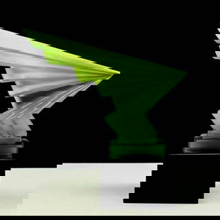 Art Deco Bohemian Collectible Vaseline Uranium Glass Hood Ornament 1930' H.Hoffmann: This piece is a great addition to collection or a great gift. Timeless design - Top Qality Collectible Art Deco Glass Car Mascot. Hood Ornament Sculpture. This piece was made in Bohemia from the