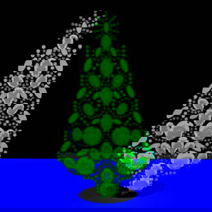 Vintage Vaseline Uranium Glass Christmas Tree 7 1/2 '': Rare Vaseline Uranium Glass Vintage Christmas Tree. Condition: Excellent ( No damage ). Dimensions: Height 7 1/2'' ( 19 cm ).