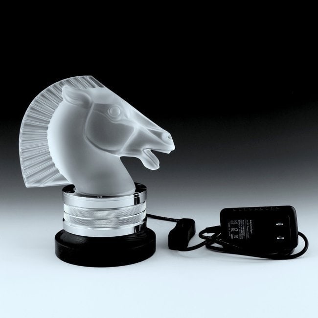 Art Deco Glass - Illuminated Base Hood Ornament H.Hoffmann (1 of 6)