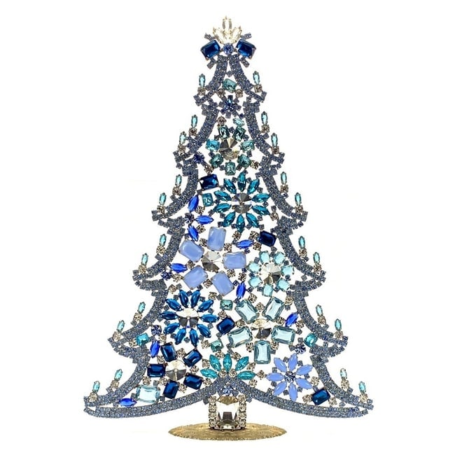 Extra Large Vintage Bohemian Rhinestone Glass Christmas Tree (1 of 2)