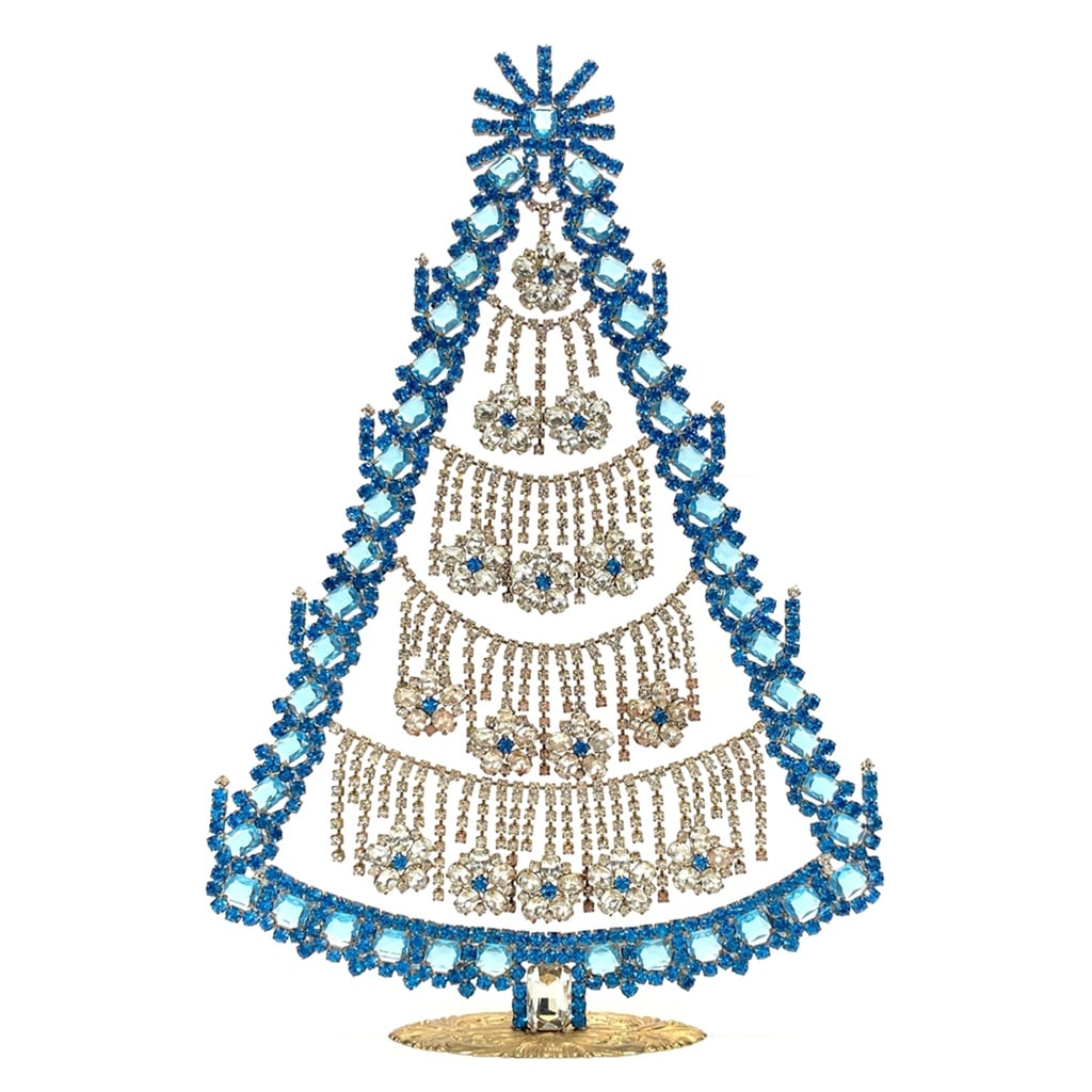 Extra Large Vintage Bohemian Rhinestone Glass Christmas Tree (1 of 1)