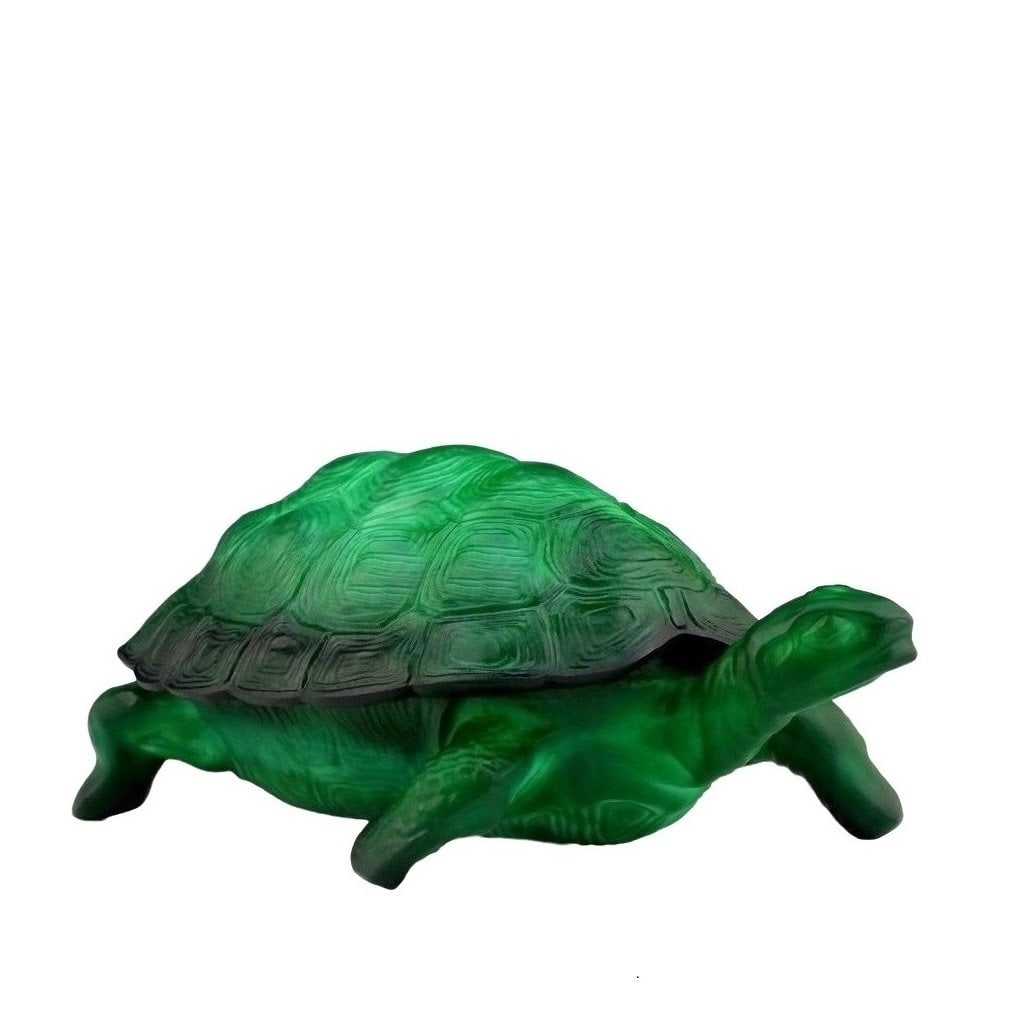 Glamorous Art Deco Malachite Glass ' Turtle ' Jewelry Trinket Box 1930' H.Hoffmann: Top Quality Art Deco Malachite Glass Bowl. This piece was made in Bohemia from ORIGINAL antique molds that were used during the 1930's - 1939's. It is breathtaking high quality satin finish glass in s