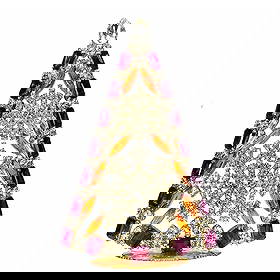 Large Vintage Bohemian Rhinestone Glass Christmas Tree: Made in Czechoslovakia. Excellent condition. Height 7 '' (18 cm). Fast delivery time worldwide: 2-4 days.