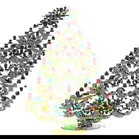 Large Vintage Bohemian Rhinestone Glass Christmas Tree: Standing Christmas Tree. Made in Czechoslovakia. Excellent condition. No missing stones. No damage. Height 8 '' ( 20 cm ). Fast delivery time worldwide: 2-4 days.