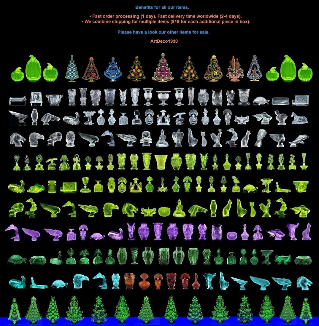 Art Deco Vaseline Uranium Glass Sculpture ' Flash ' Hood Ornament 1930' H.Hoffmann - 5