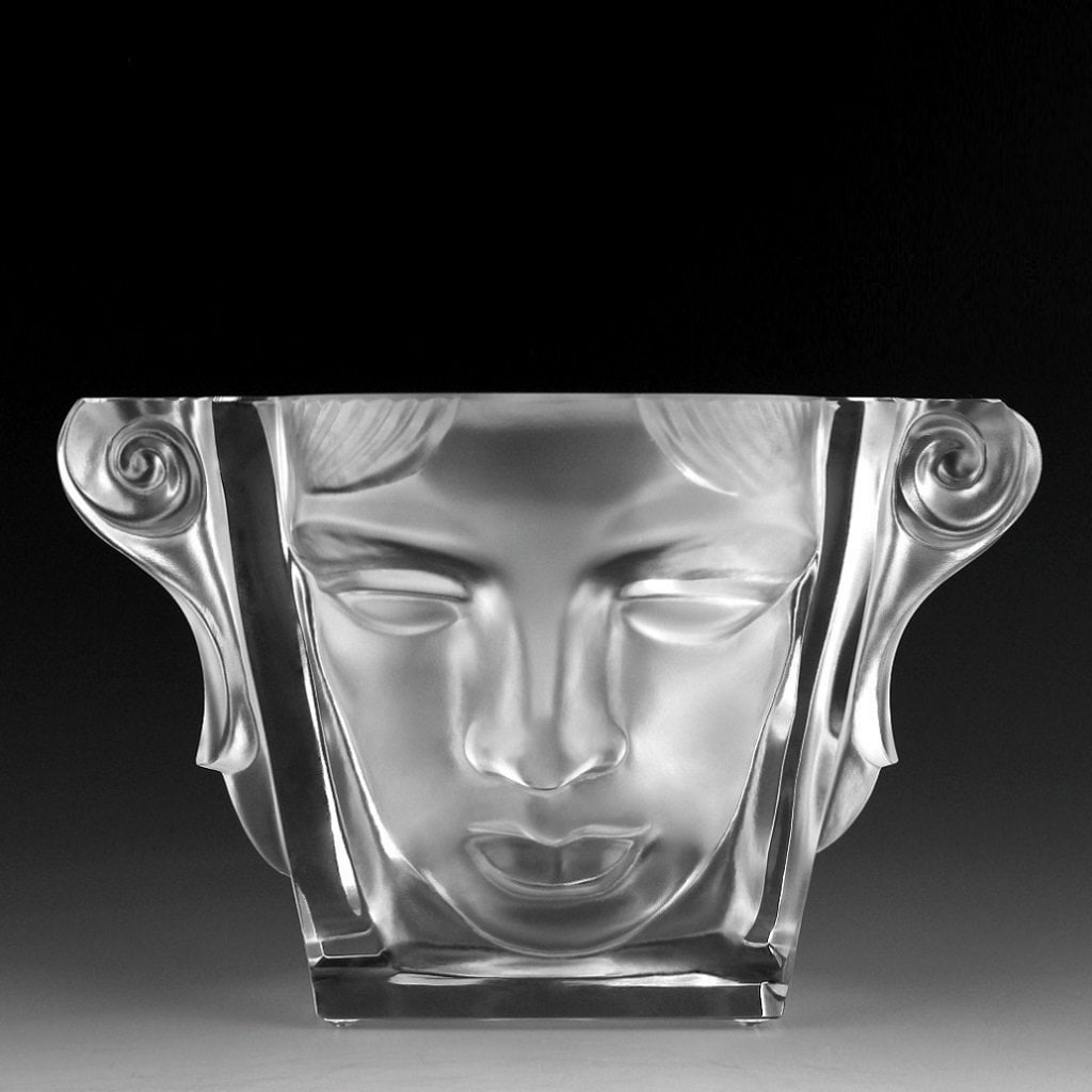 Clear Glass Bohemian Art Deco Bowl, 1930s H. Hoffmann (1 of 4)