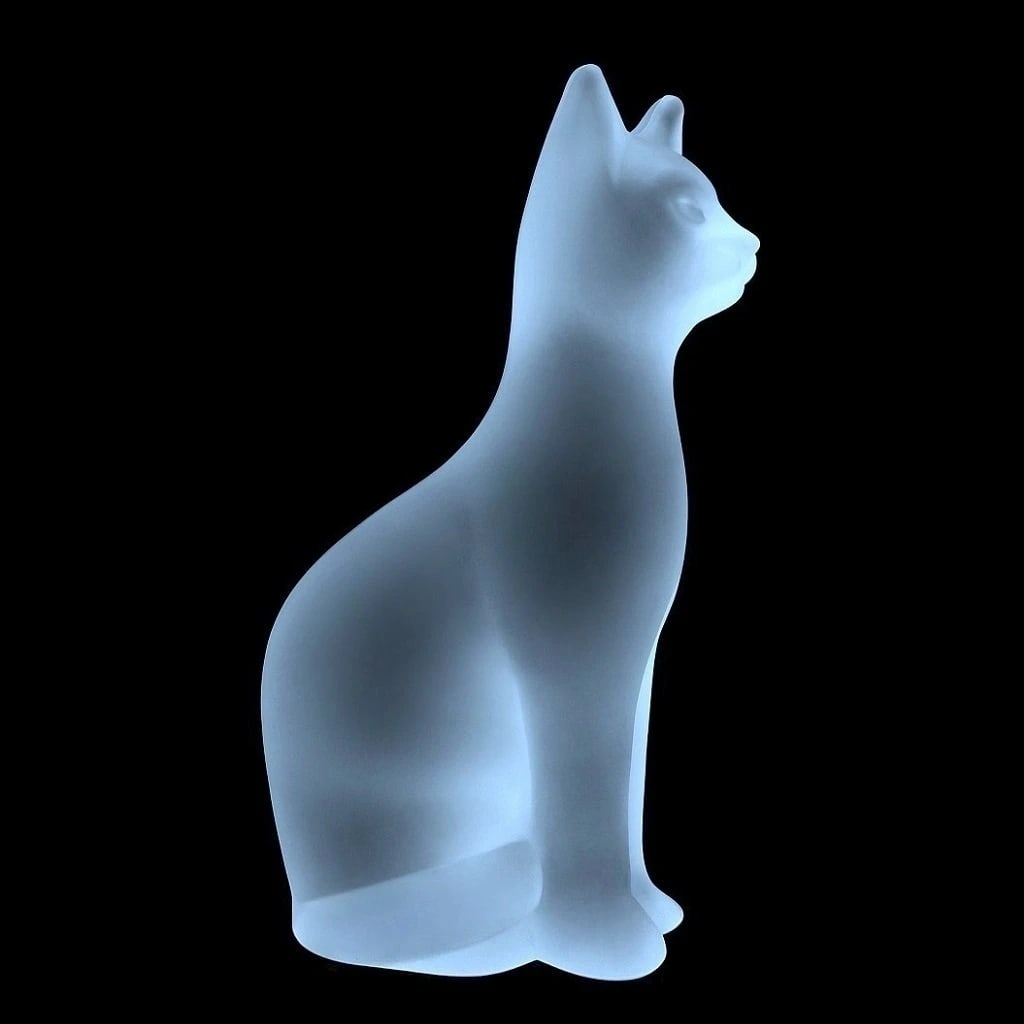 Art Deco Glass Figurine ' Cat ' Collectible Sculpture 1930' H.Hoffmann (1 of 2)