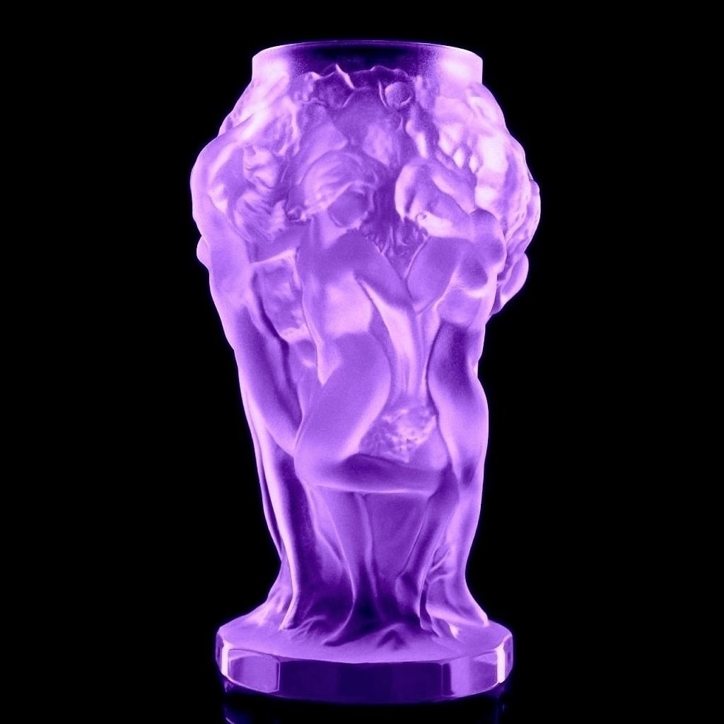 Glamorous Art Deco Alexandrite Glass Vase 1930' H.Hoffmann (1 of 5)