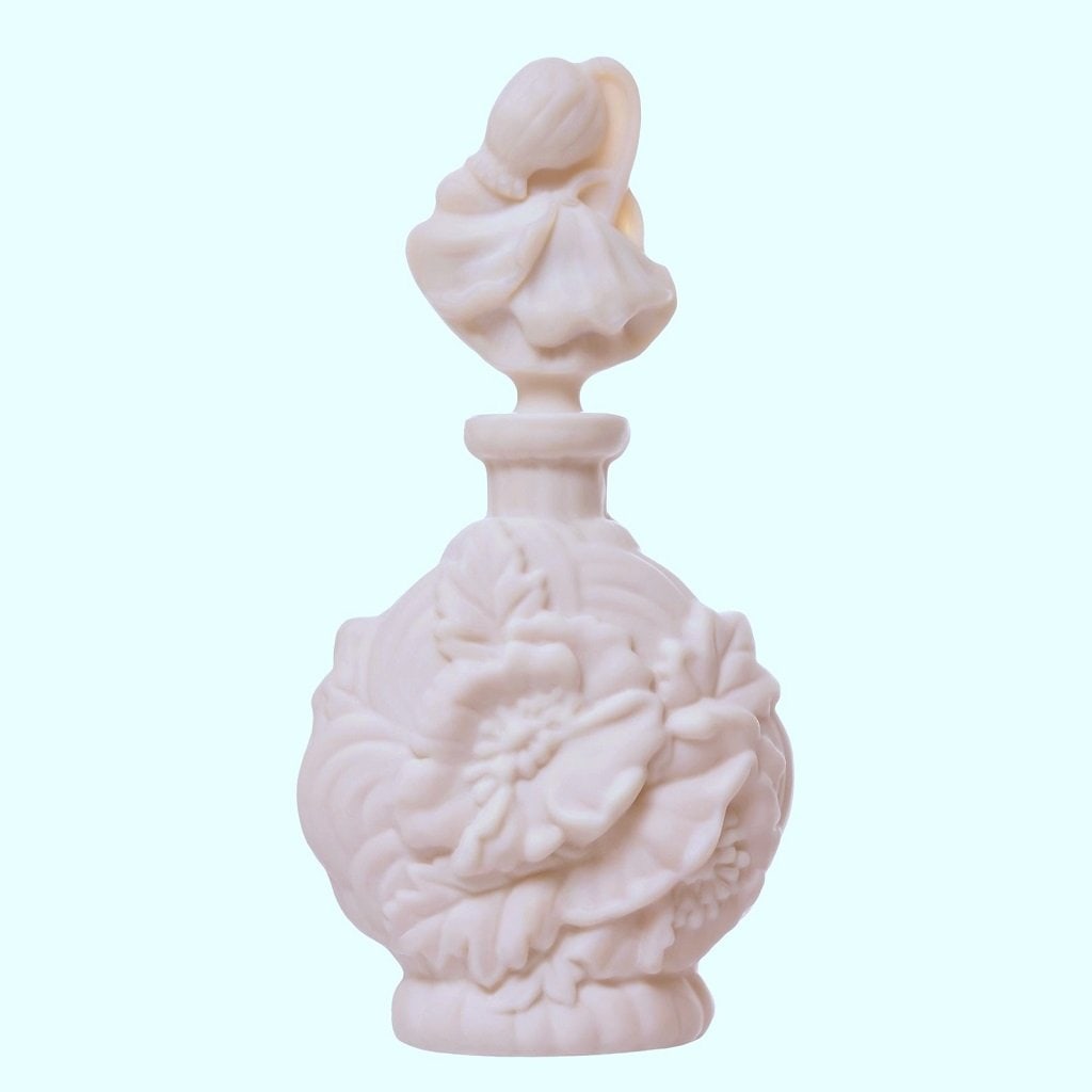 Art Deco 1930' Pink Glass Czech Collectible Perfume Bottle H.Hoffmann (1 of 3)