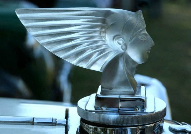 Glamorous Art Deco Glass Car Mascot ' Pharaoh Head ' Sculpture 1930' H.Hoffmann - 6