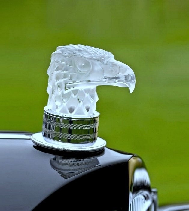 Art Deco Sculpture ' Head Eagle ' Collectible Glass Hood Ornament 1930' H.Hoffmann by Lalique (1 of 6)