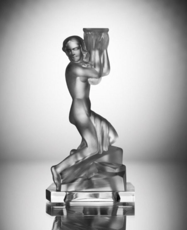 Art Deco Glass Candle Holder 1930' H.Hoffmann (1 of 2)