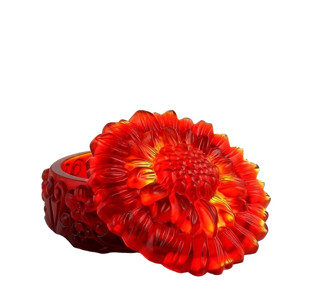 French Art Deco Ruby Glass Jewelry Box 1930' H.Hoffmann (1 of 2)