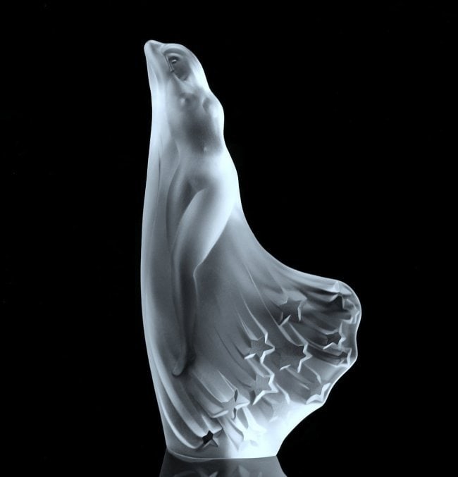 Art Deco Glass ' Lady in the stars ' Sculpture 1930' H.Hoffmann (1 of 4)